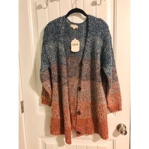 Cardigan Altar’d state NWT wooden buttons